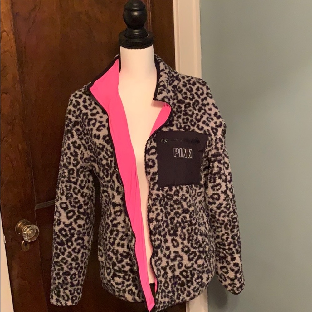 VS pink leopard jacket